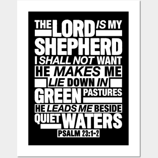 Psalm 23:1-2 The Lord Is My Shepherd Posters and Art